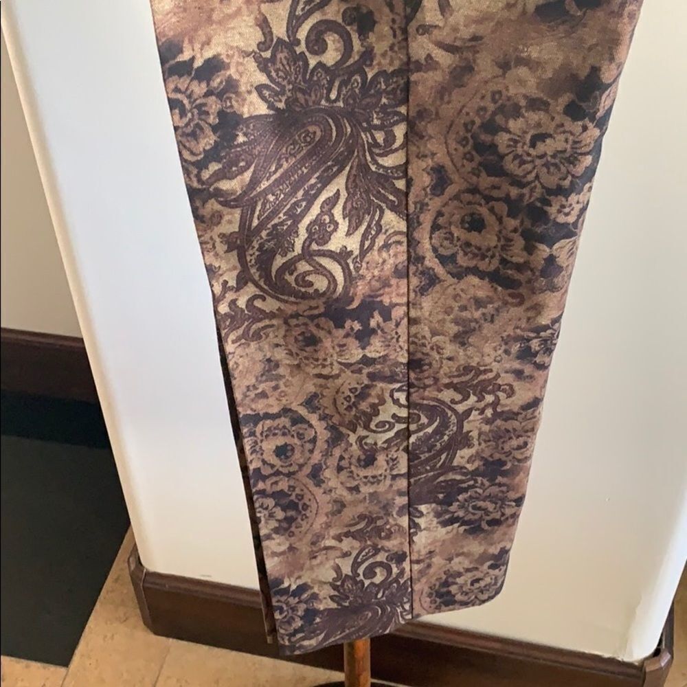 Beautiful Brown Floral Slacks - Picture 4 of 10